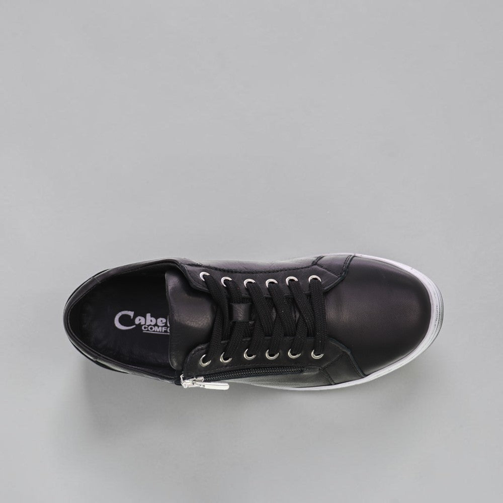 CABELLO UNITY navy sneakers with white soles and laces, featuring a sleek, modern design and breathable fabric for casual wear.