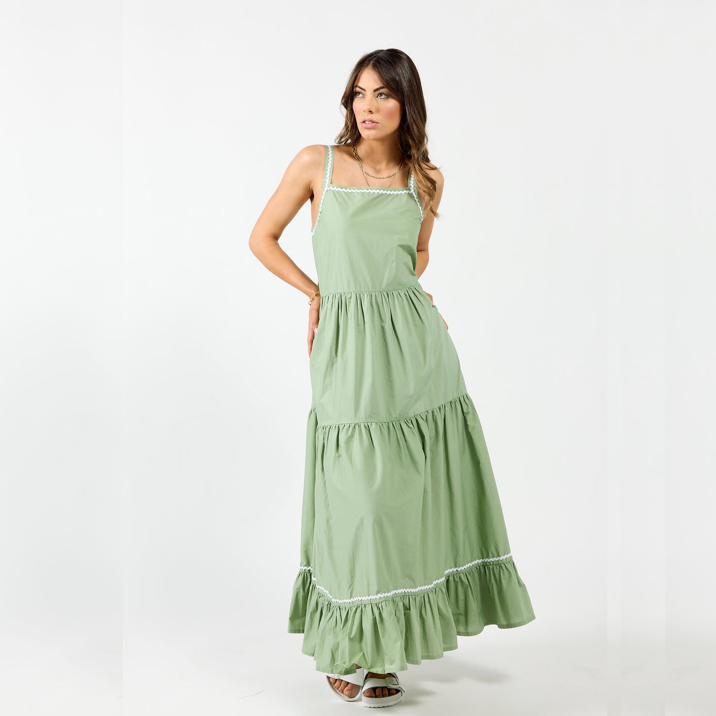 Shop Drama The Label Earth Aspen Green Women Dress | Zeke Collection NZ