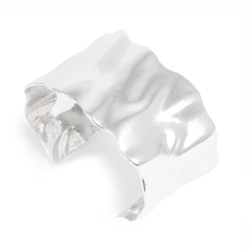 SCULPTED CULF BRACELET SILVER Women Bracelet - Zeke Collection NZ