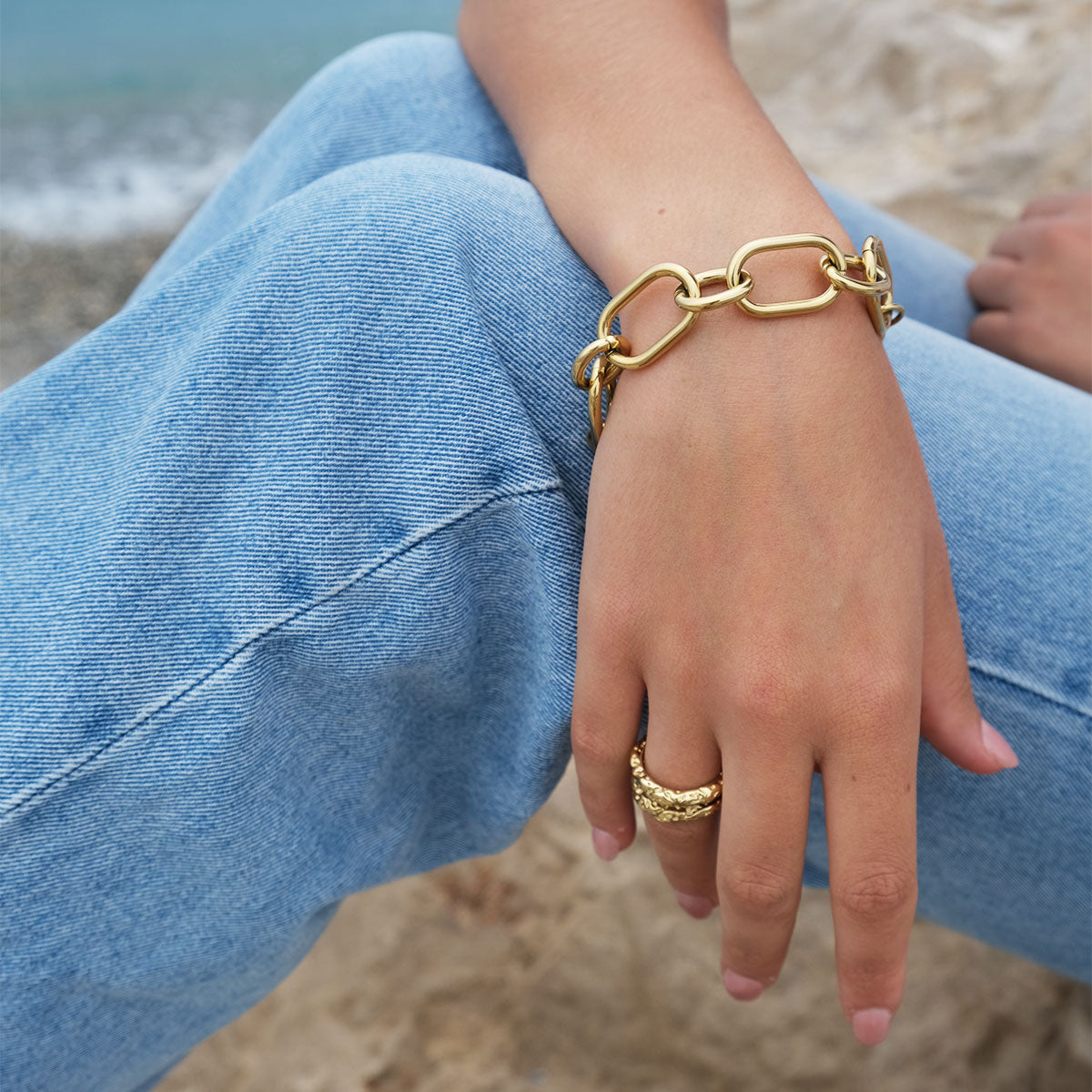 CHAIN BRACELET GOLD PLATED Women Bracelet - Zeke Collection NZ