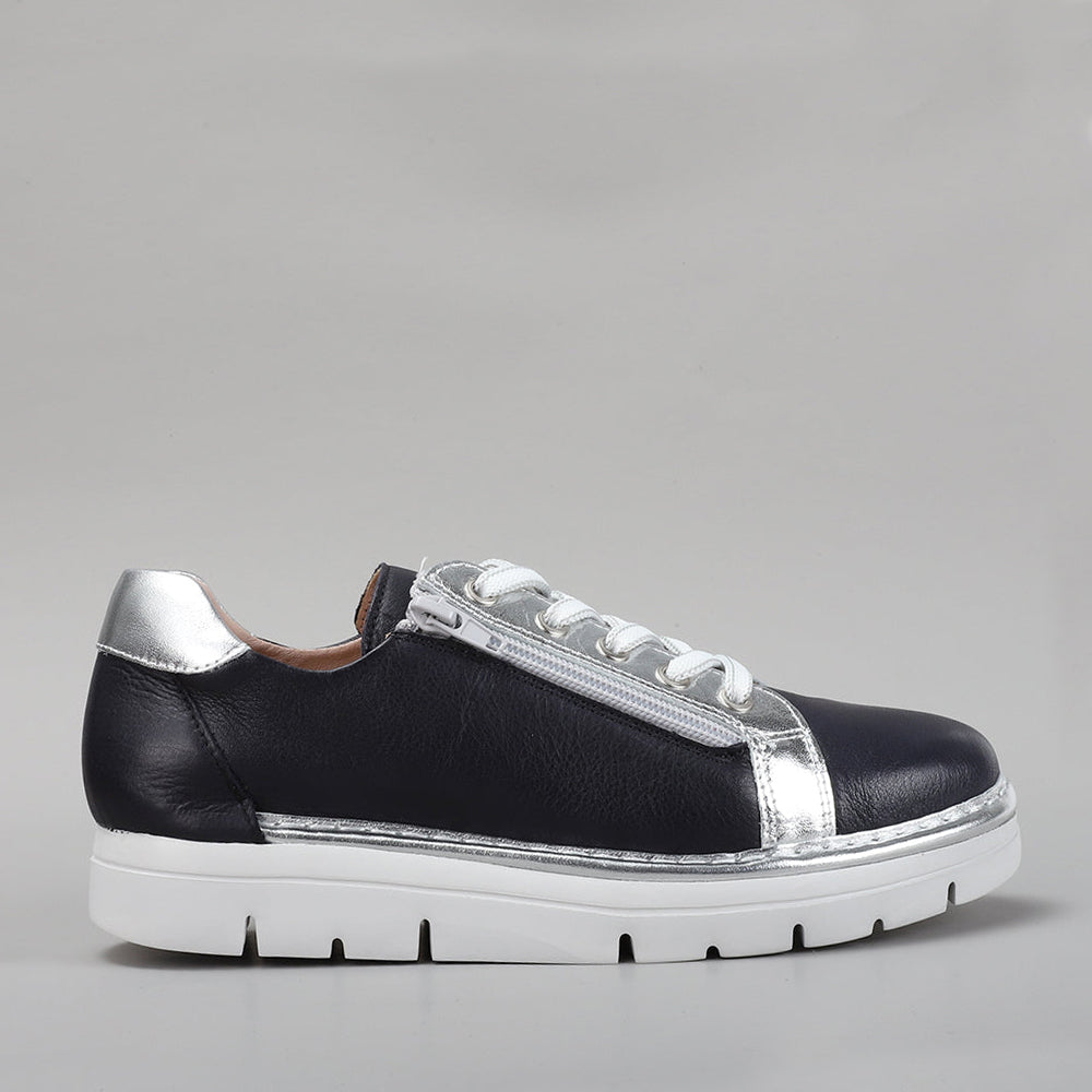 LE SANSA BEAGLE NAVY SILVER Women Sneakers - Zeke Collection NZ