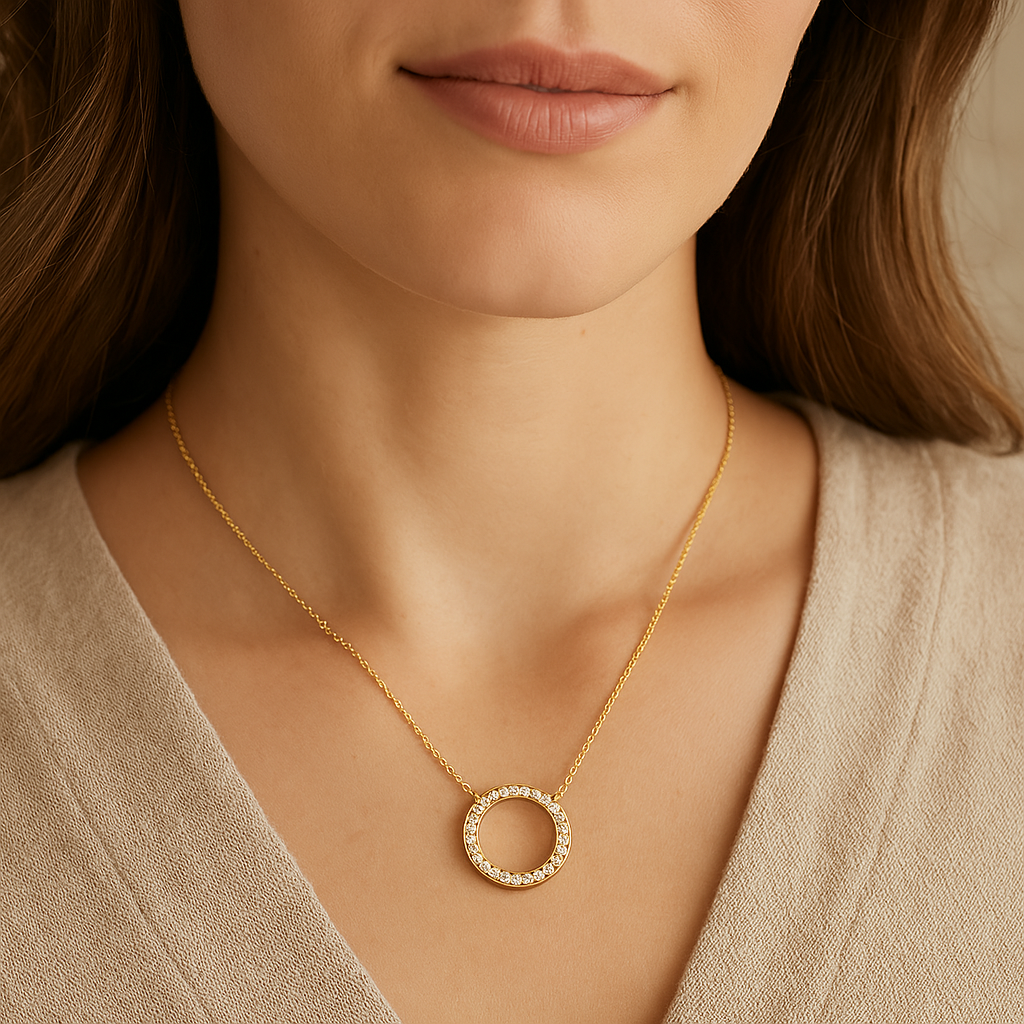 TIMELESS CRYSTAL PENDANT PURE STEEL Women Necklaces - Zeke Collection NZ