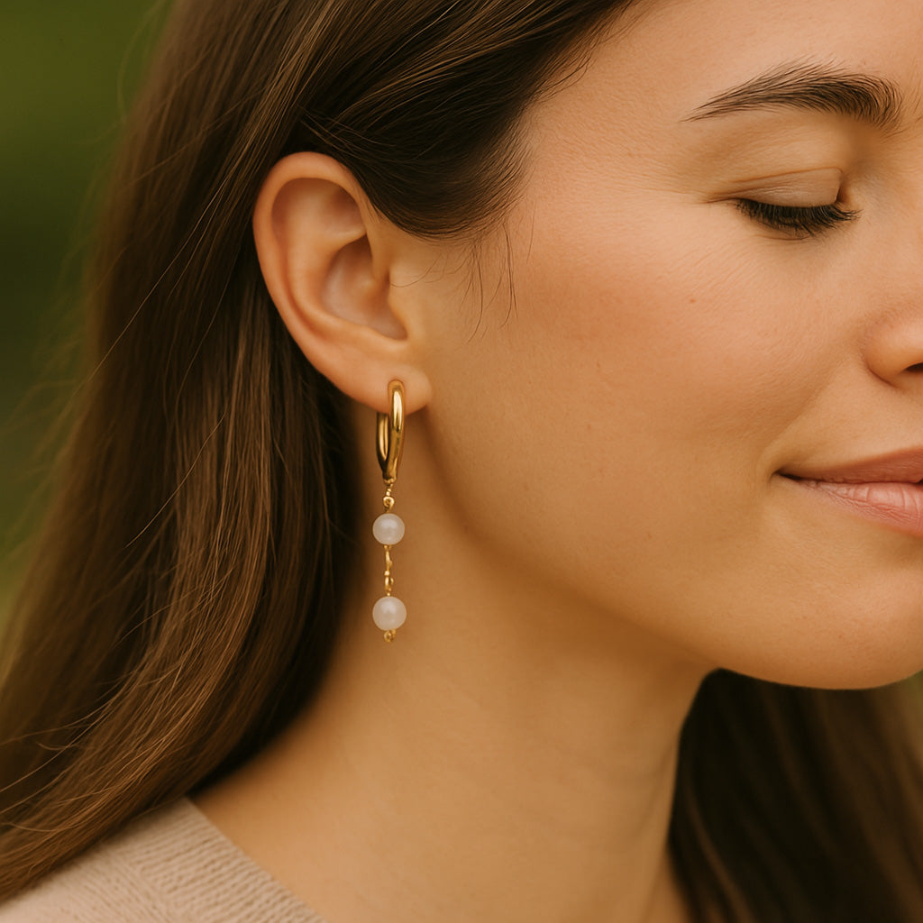 DOUBLE FRESHWATER PEARL EARRINGS Women Earring - Zeke Collection NZ