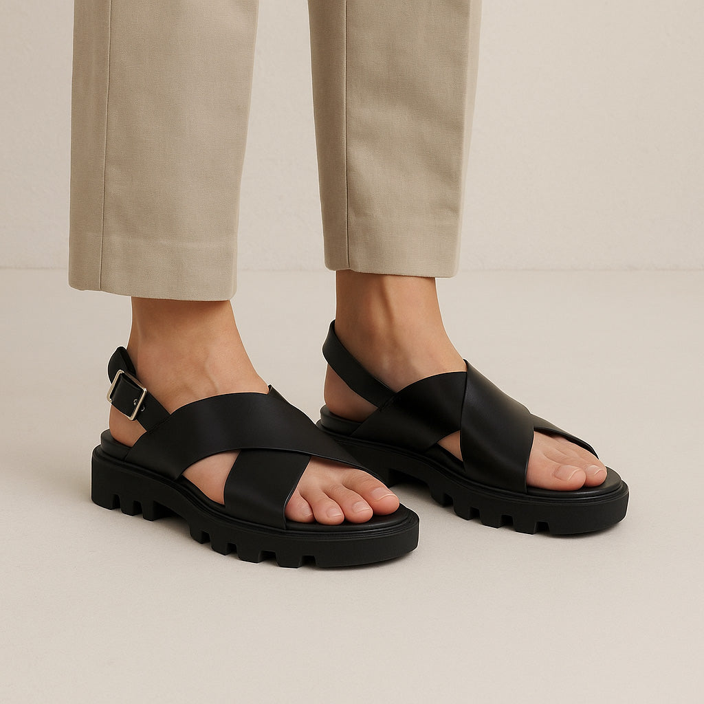 EOS FLIGHTY BLACK Women Sandals - Zeke Collection NZ