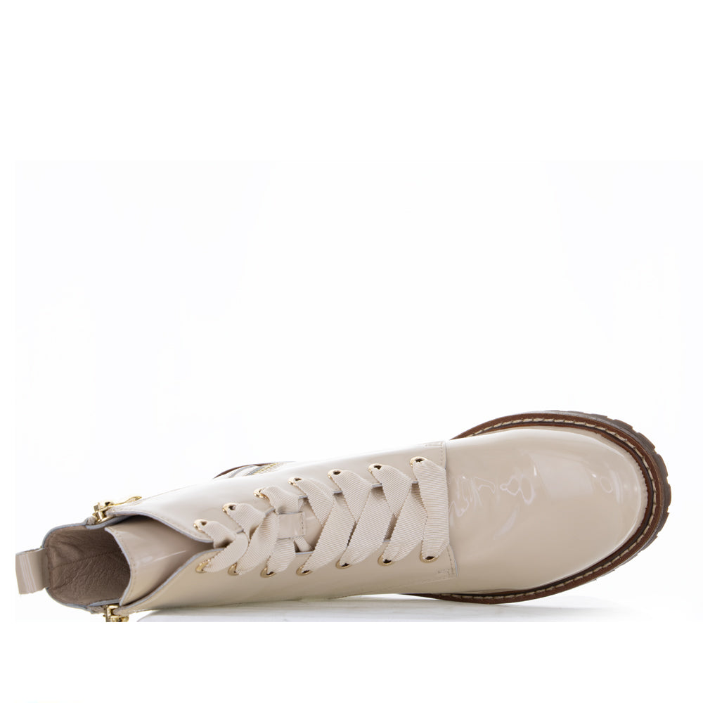 LE SANSA FIN NUDE PATENT Women Boots - Zeke Collection NZ