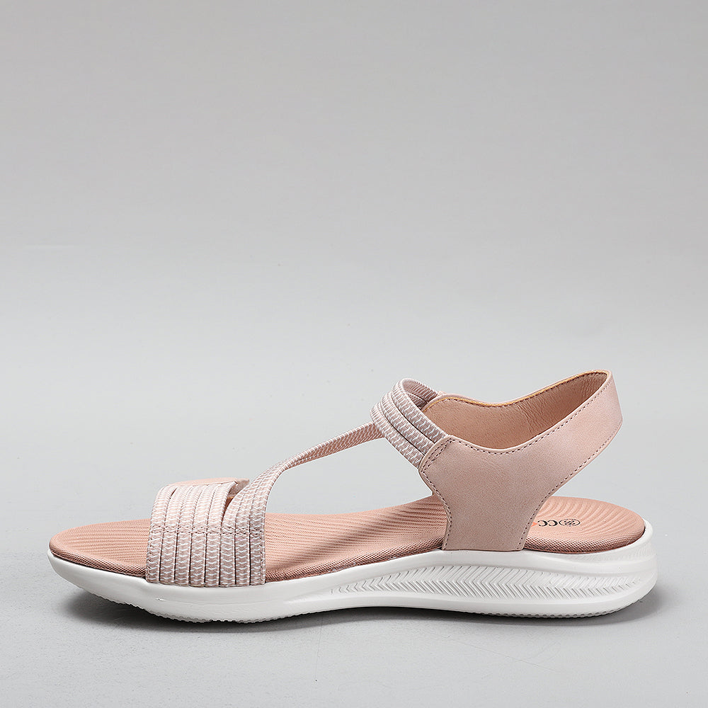 CC RESORTS Florie blush sandals featuring a strappy design and open toe, perfect for casual summer wear.