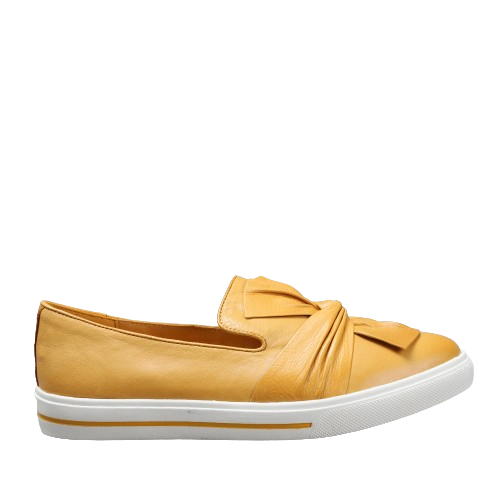 Shop Le Sansa Izzy Mustard Women Slip on Loafers COLLECTIVE SHOES Zeke Collection