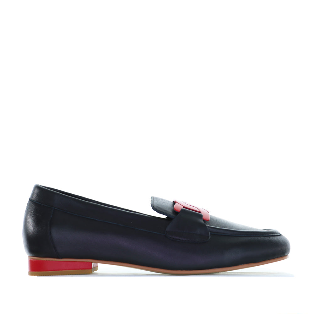 NAKED ARCHES JAP BLACK RED Women Loafers - Zeke Collection NZ