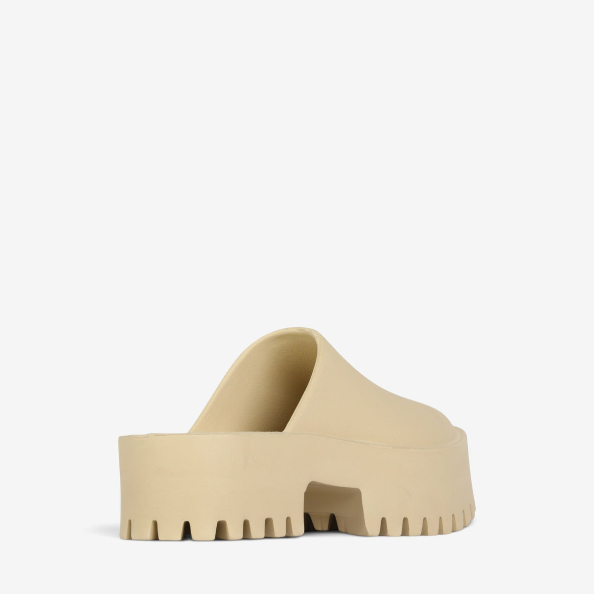 Los Cabos Marre parchment slip-on shoes shown from back angle, featuring a neutral tan color and comfortable slip-on design.