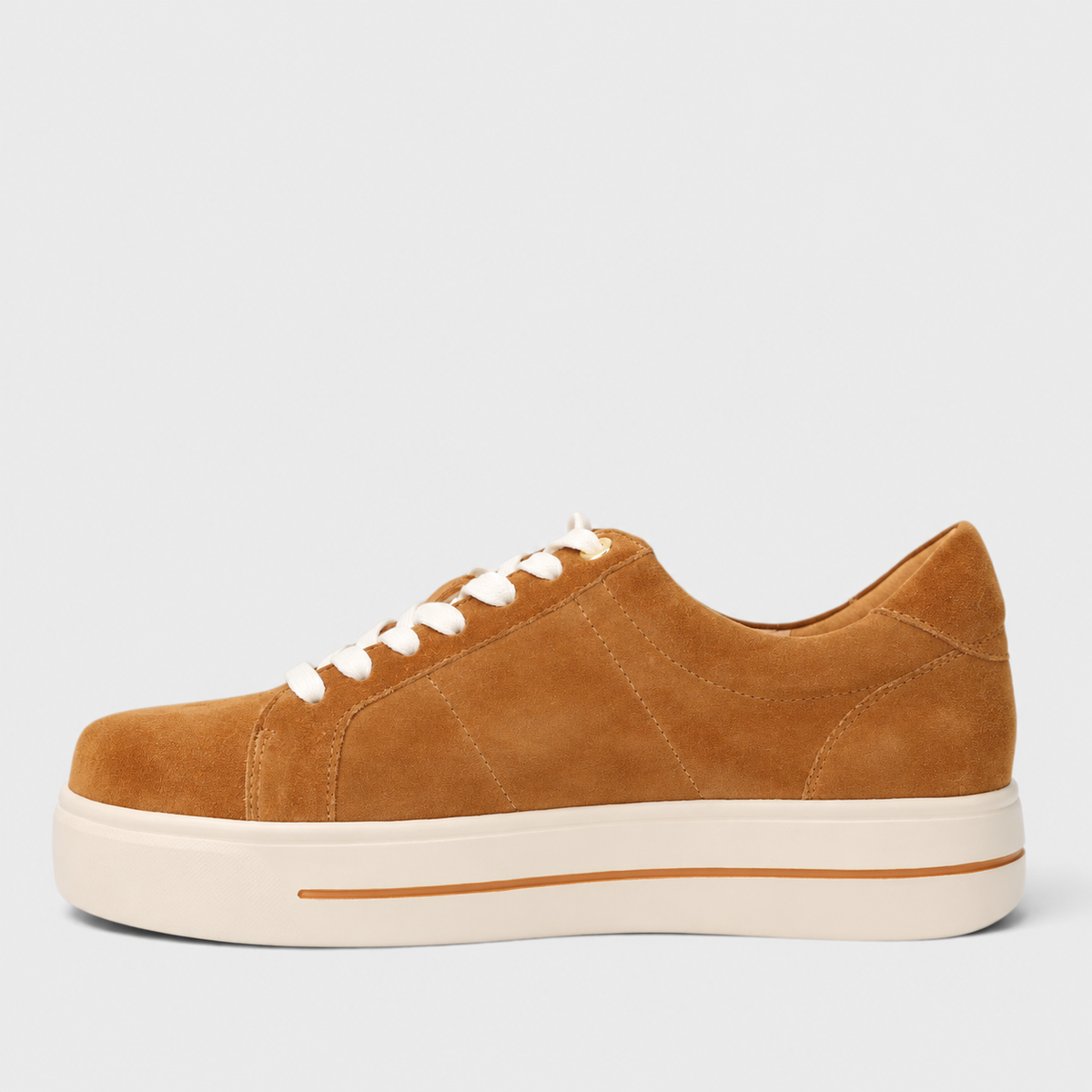 Naked Arches Azelia Butterscotch sneakers featuring tan and beige colorways with stylish laces and sporty design.