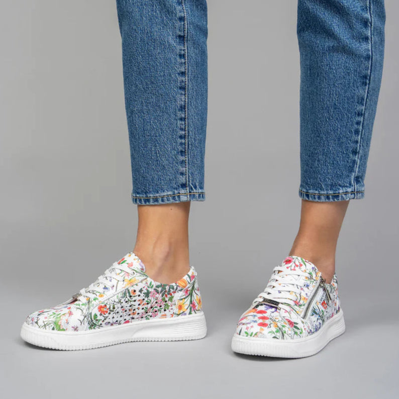 NAKED ARCHES NOBLE WHITE FLORAL Women Sneakers - Zeke Collection NZ