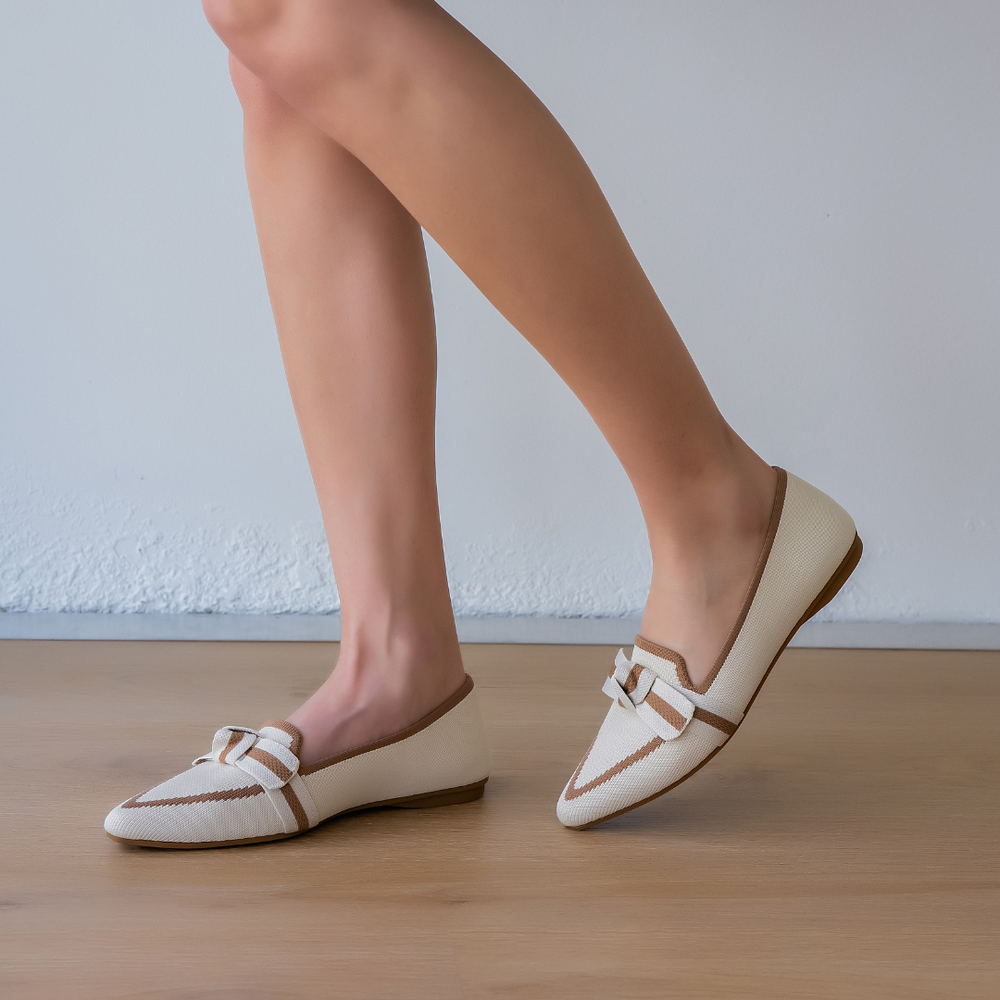 LE SANSA OLA CREAM NUDE Women Loafers - Zeke Collection NZ