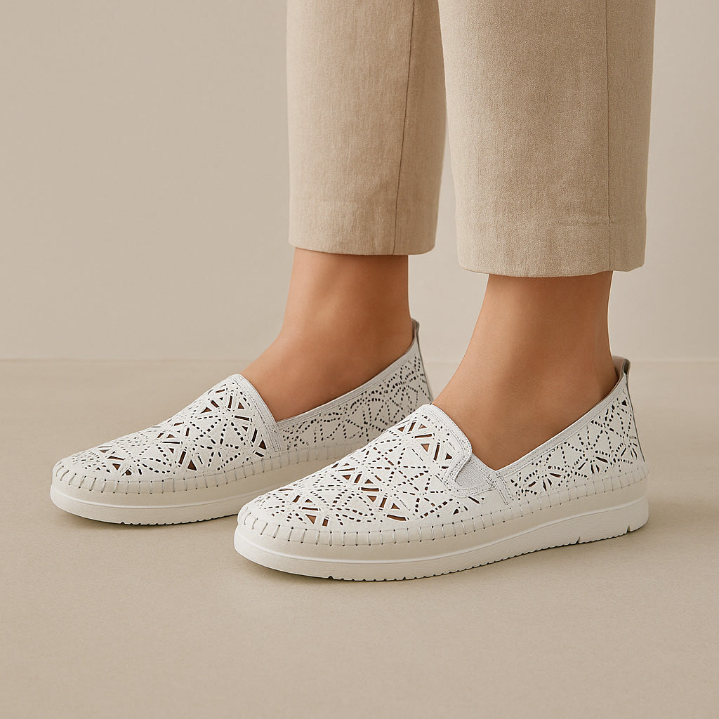 CABELLO CLEAR WHITE Women Slip-ons - Zeke Collection NZ