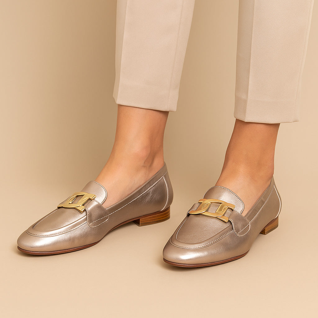 NAKED ARCHES JAP CHAMPAGNE Women Loafers - Zeke Collection NZ