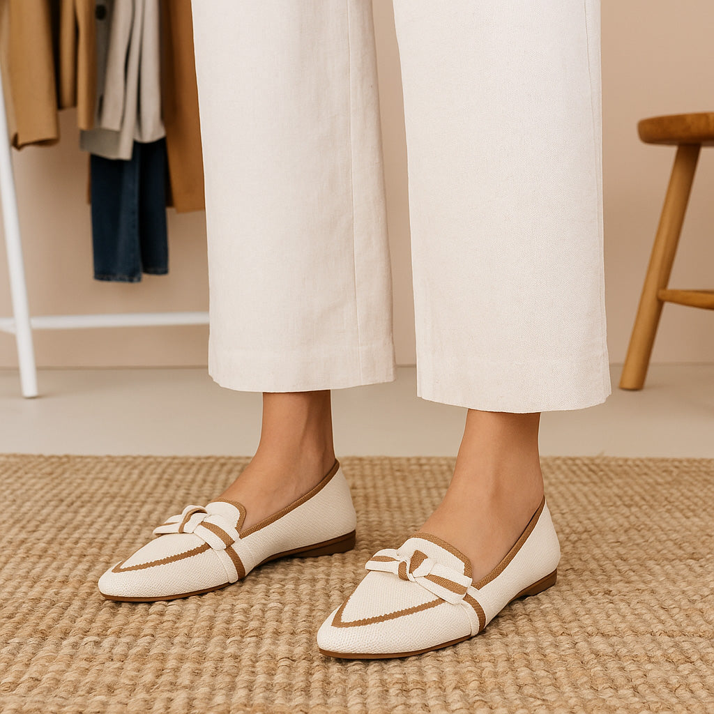 LE SANSA OLA CREAM NUDE Women Loafers - Zeke Collection NZ