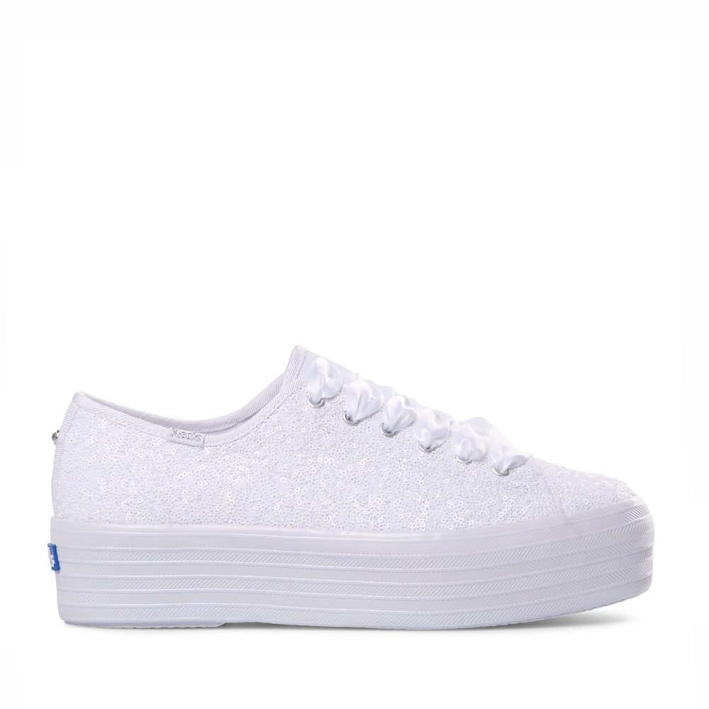 KEDS TRIPLE UP SEQUINS CEL WHITE Women Sneakers - Zeke Collection NZ