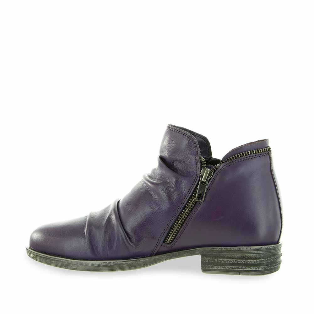 Le Sansa purple lemon boots with lace-up design and chunky sole, stylish footwear for casual or trendy outfits.