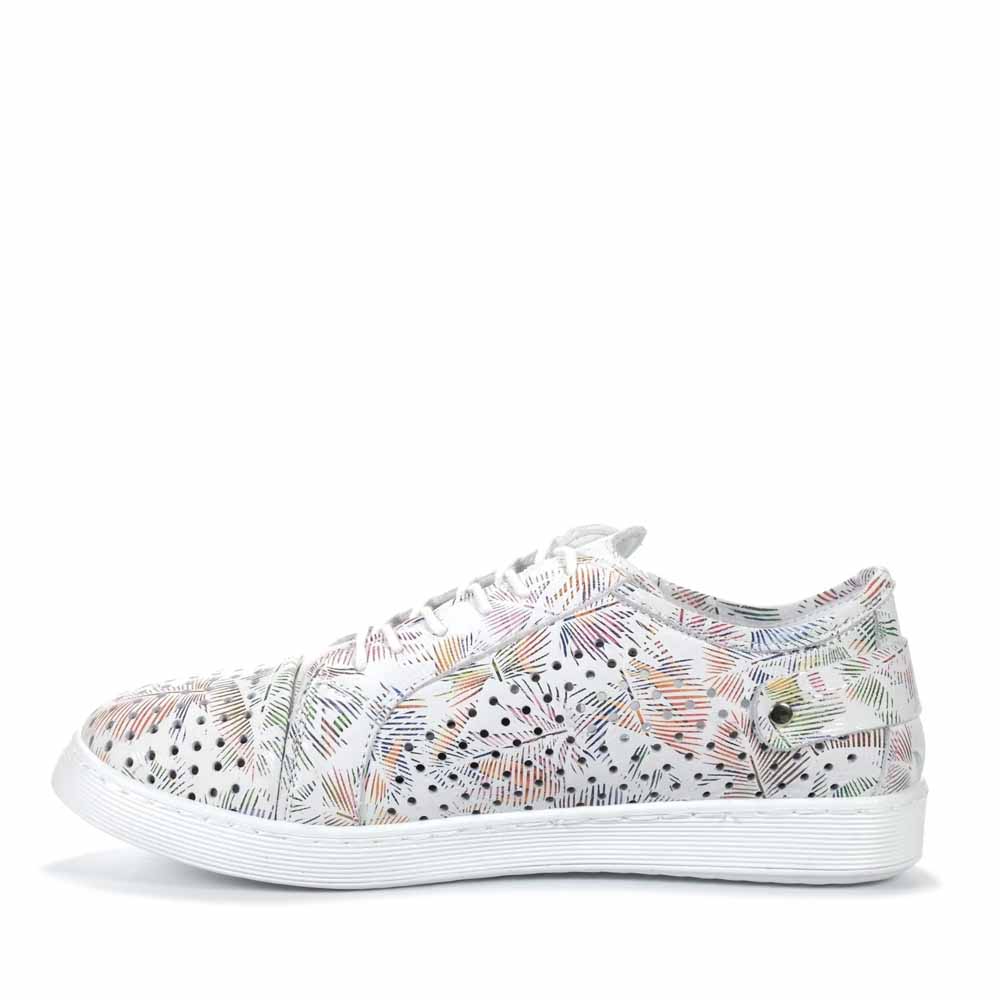 Cabello EG17 Tropical sneakers with vibrant tropical print, white soles, and stylish lace-up design.