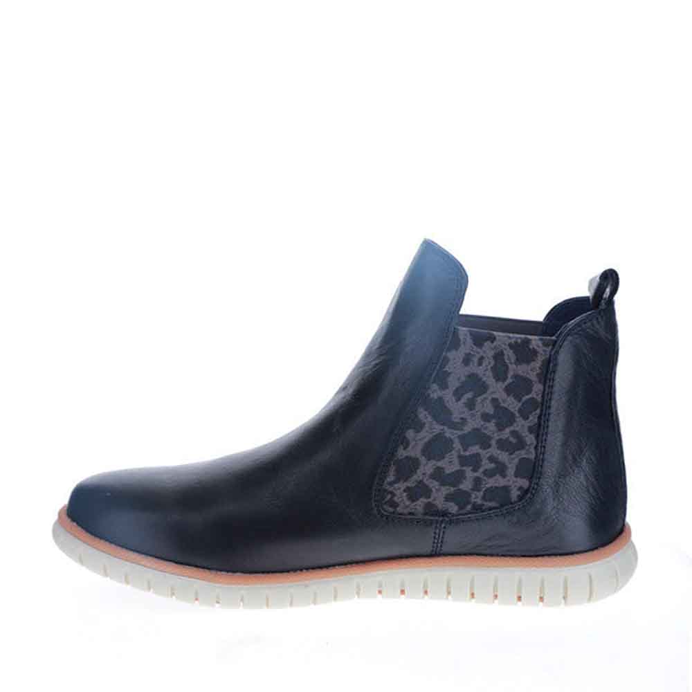 Le Sansa LESANSA Indy navy grey boots with laces and chunky sole, stylish footwear for casual wear.