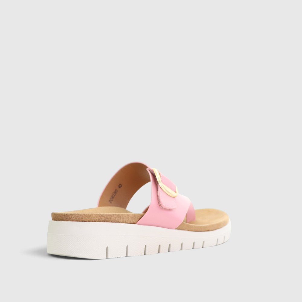 CC Resorts Domino baby pink slip-on shoes for kids, featuring a comfortable design and playful style, shown in the image.
