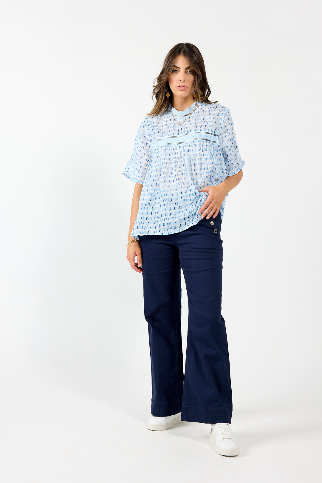 Blue Cypress blouse by Drama The Label featuring a sleeveless cami design, casual and stylish for everyday wear.