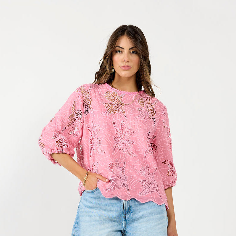 DRAMA THE LABEL THE BRODERIE TOP CANDY Women Tops, Blouses, Cami's & Tee's - Zeke Collection NZ