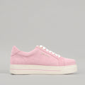 Pink NAKED ARCHES Azealia baby pink sneakers with sleek design and comfortable fit, featuring laces and stylish branding.