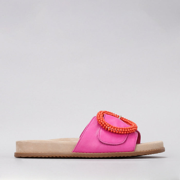 Naked Arches Zoya Hot Pink slip-on shoes with vibrant pink color and sleek design, perfect for casual or stylish wear.