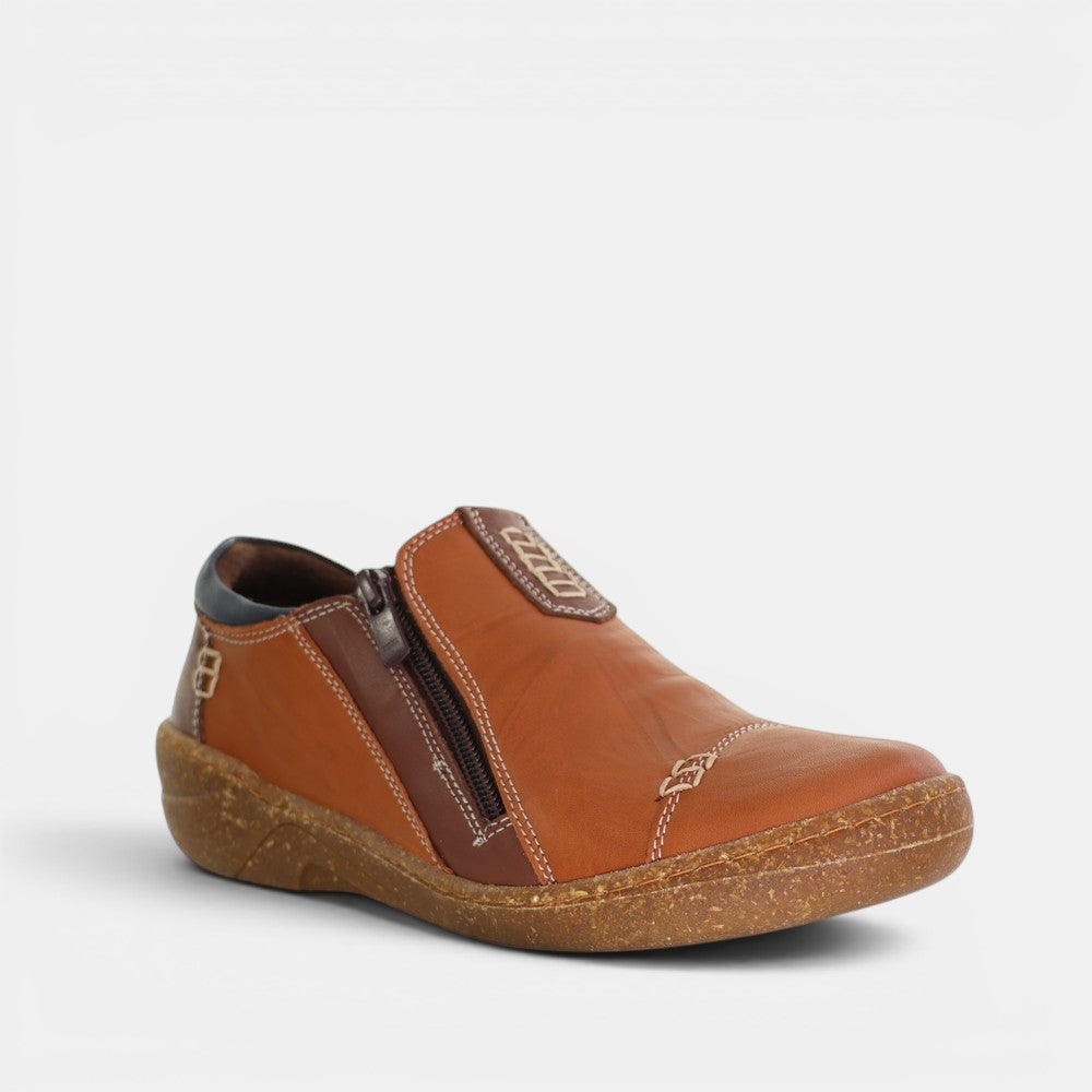 CABELLO 7311-307 Tan casual shoes with sleek design and tan leather finish, stylish footwear for everyday wear