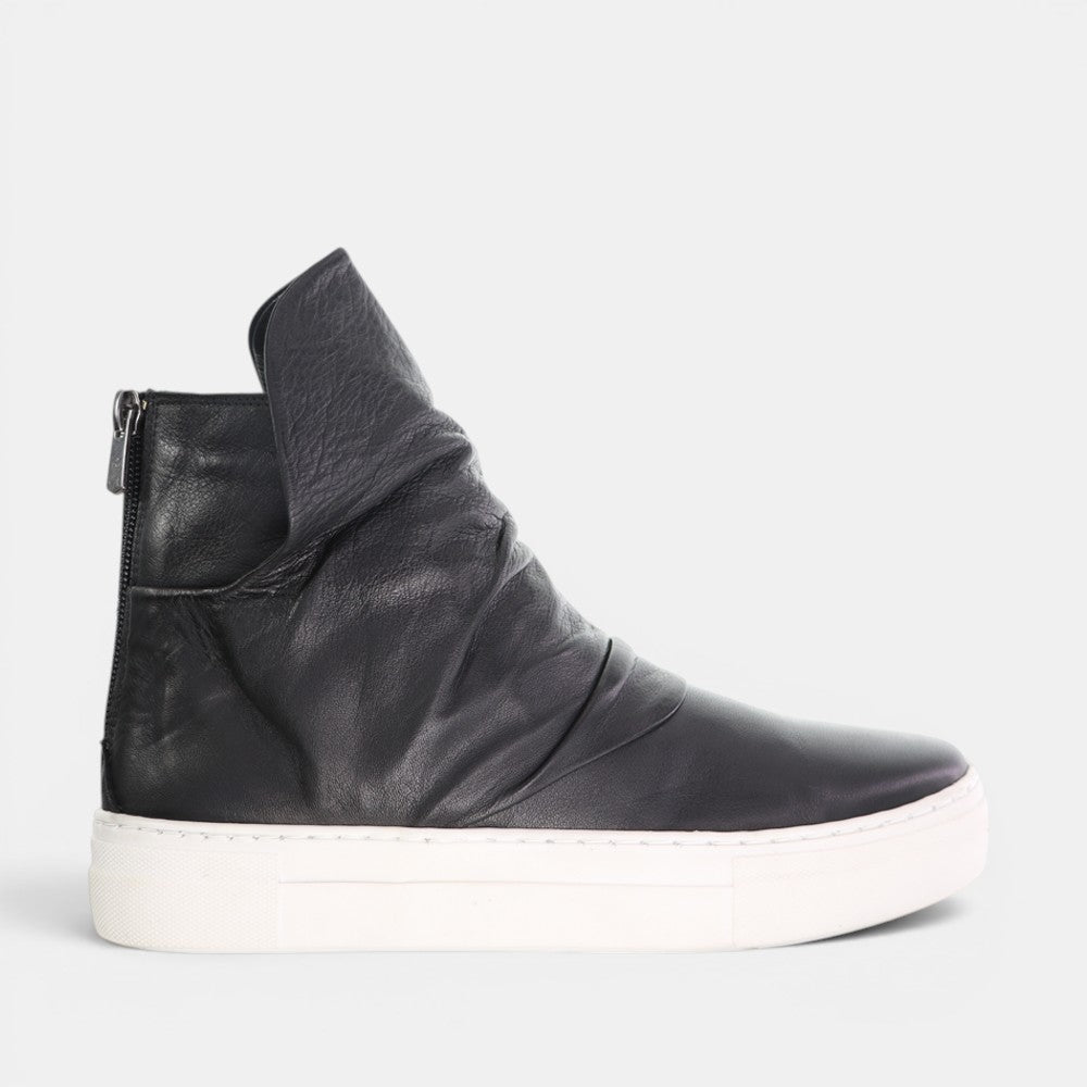 Black LE SANSA SOPHIA boots by Le Sansa featuring sleek leather design and ankle-height style.