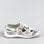 CC RESORTS Jackie white and green floral flats with pointed toe and slip-on design, perfect for casual and summer wear.