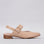 Naked Arches Yoko Sandals with tan leather straps and flat sole, showcasing minimalist design on neutral background.
