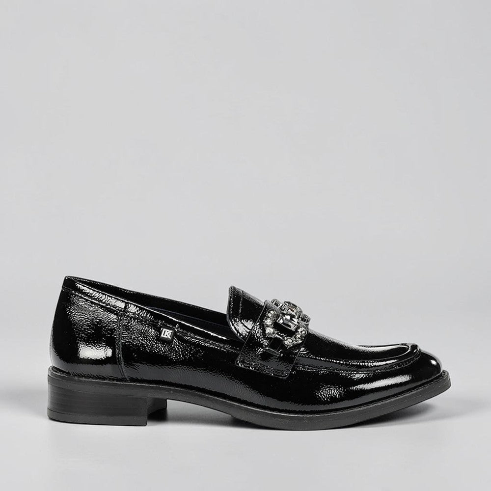 Black Dorking Harvard Nero loafers for men, featuring classic slip-on design and sleek leather finish.