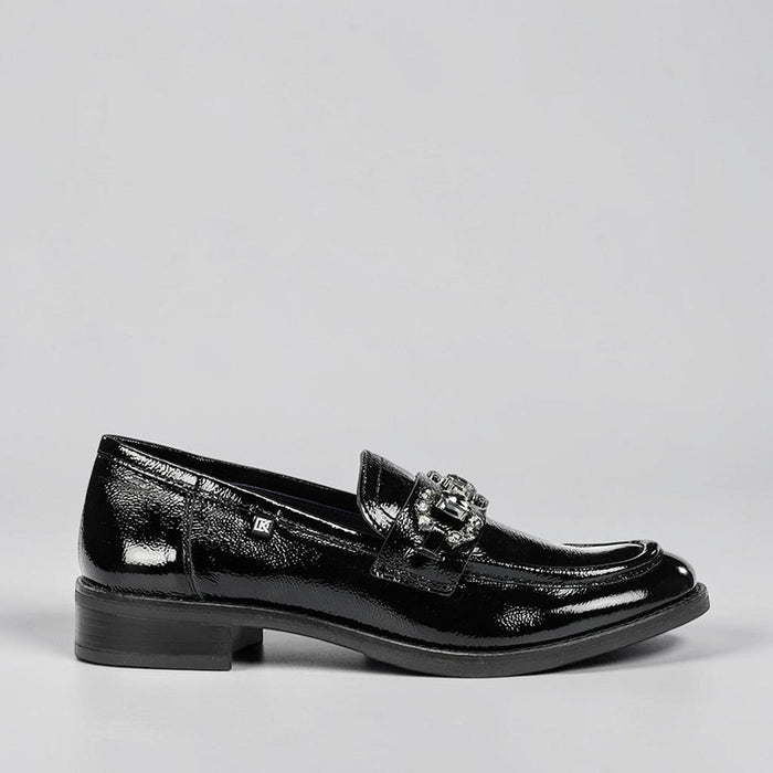 Black Dorking Harvard Nero loafers for men, featuring classic slip-on design and sleek leather finish.