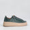 Le Sansa Palmer Olive sneakers with green and beige color blocking, showing the stylish design and casual fit.