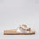 Naked Arches Zoya Champagne slip-on shoes with a sleek design and metallic finish, shown on a neutral background.