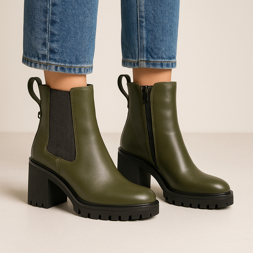 LE SANSA SAMIRA OLIVE Women Boots - Zeke Collection NZ
