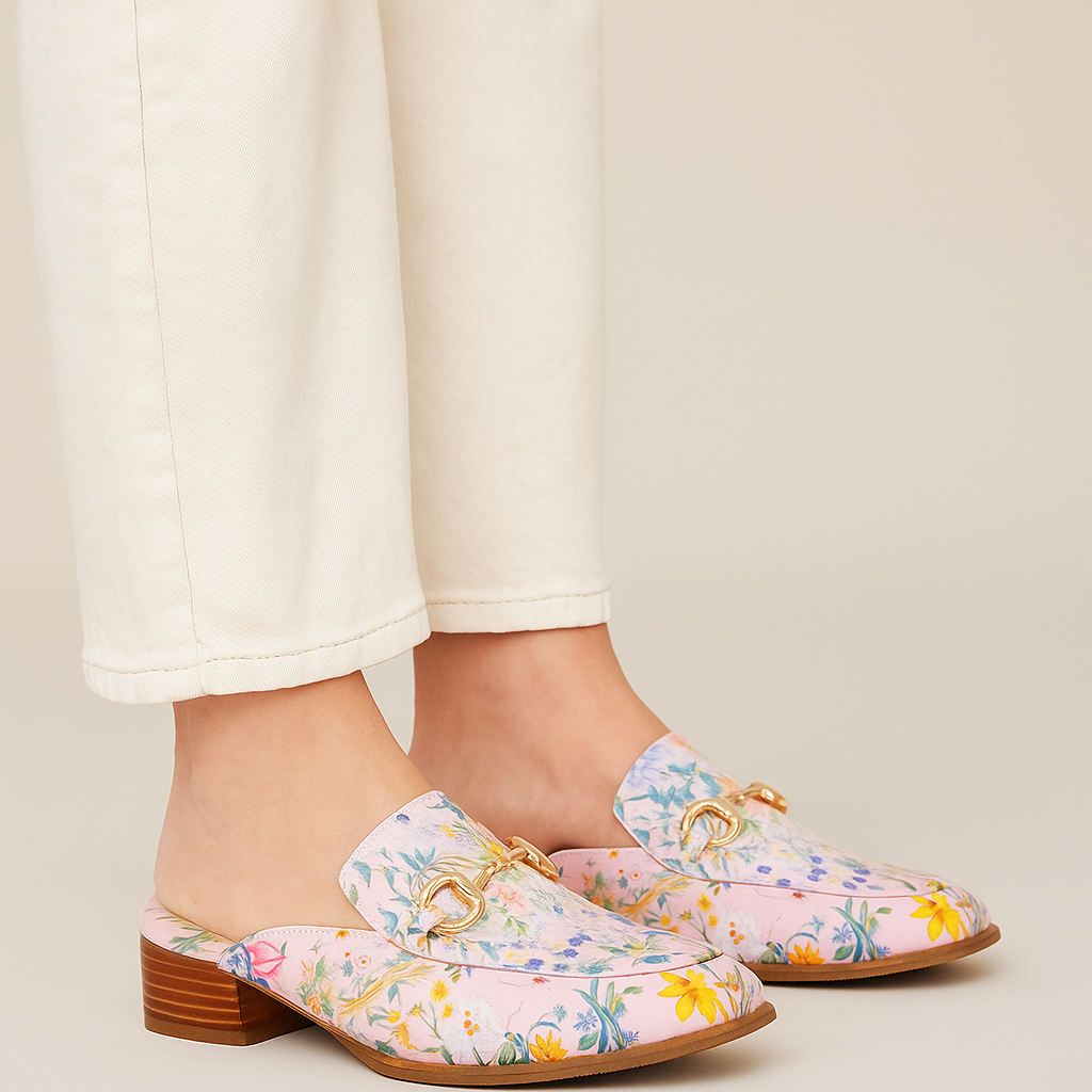 LESANSA DELL PINK FLORAL Women Slip-ons - Zeke Collection NZ
