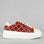 ALFIE & EVIE Frankie Cream Rosso sneakers with stylish platform design, featuring cream and red color accents and lace-up details.