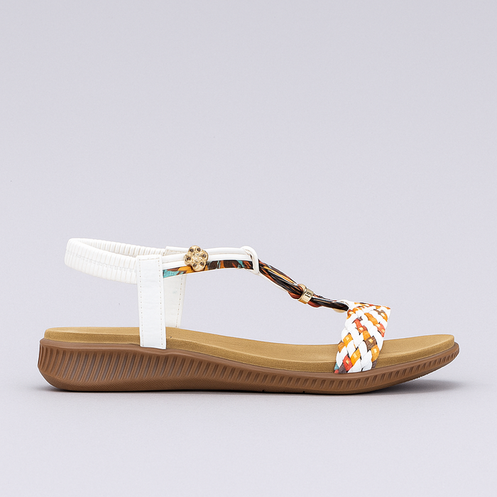 Colorful CC Resorts Xtra White sandals with vibrant strap design, showcasing comfortable slip-on style and trendy summer footwear.