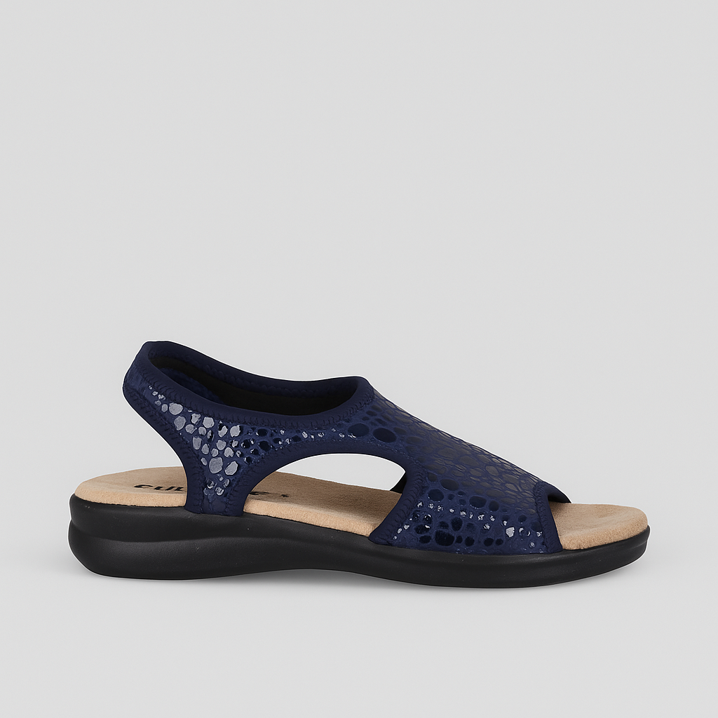 EUROFLEX TUSCANY NAVY LEO Women Sandals - Zeke Collection NZ