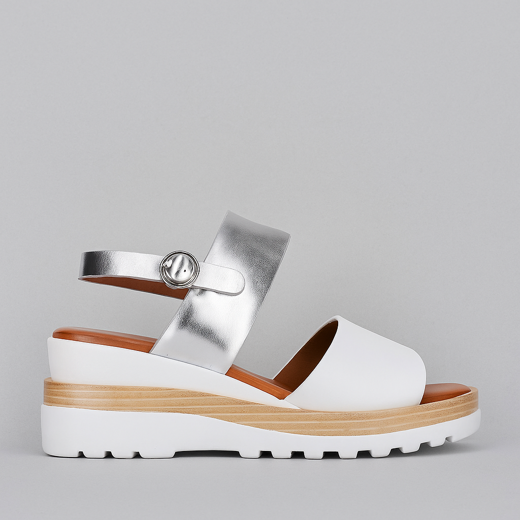 LE SANSA TESS WHITE SILVER Women Sandals - Zeke Collection NZ