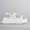 White LE SANSA CENO platform sandals with chunky soles and open-toe design, stylish and comfortable for casual wear.