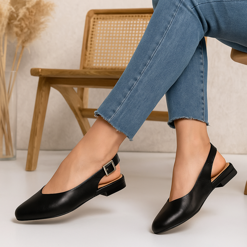 Naked Arches Zodiac Black sandals with sleek black straps and zodiac-inspired design, stylish footwear for casual wear.