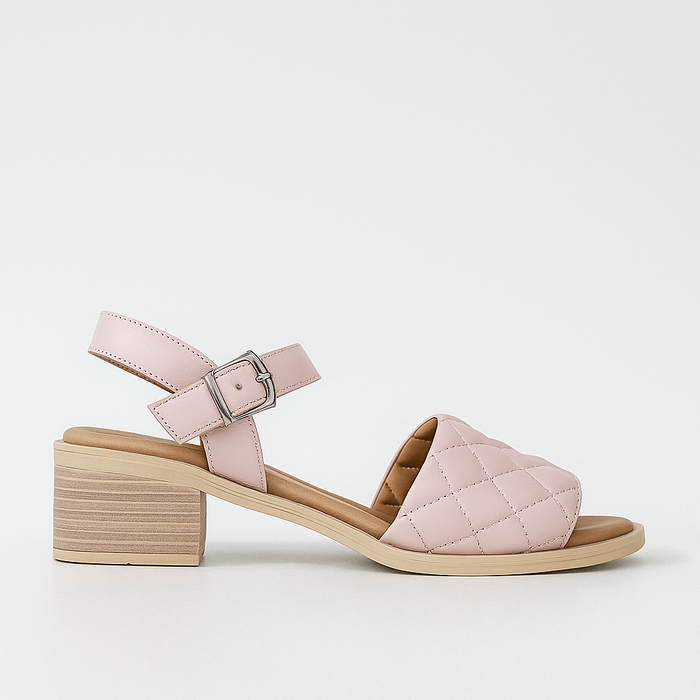 Pink Le Sansa Lincoln Skin sandals silhouette showing elegant strap design and open toe style.