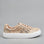 LE SANSA Quinn taupe sneakers with lace-up design, stylish casual footwear on a neutral background.