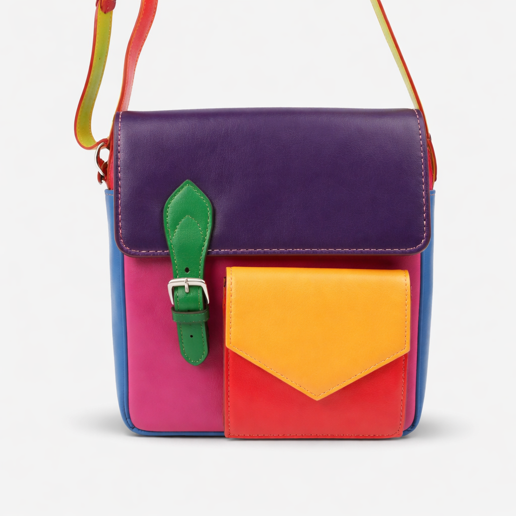 Second Nature Summer Multi handbag featuring colorful design and sturdy handles, perfect for casual summer outings.