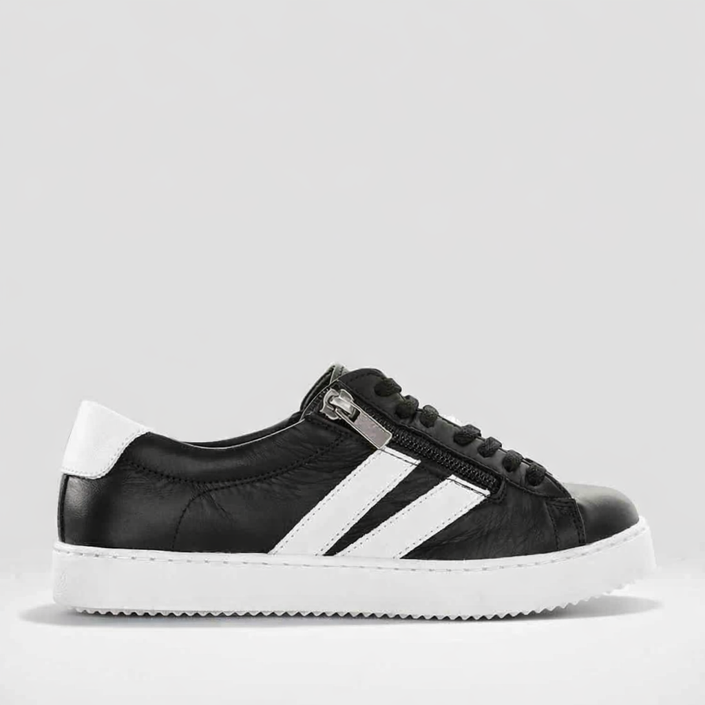 CABELLO Ultimate Black sneakers with sleek black design on grey background, showcasing the stylish athletic footwear.