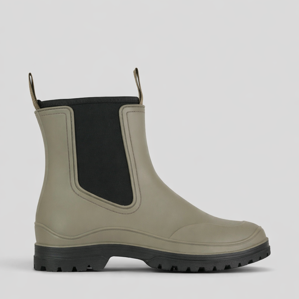 LOS CABOS Amelia khaki boots with ankle-high design, featuring stylish laces and rugged soles for casual outdoor wear.