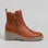 EOS Parsons Brandry boots, stylish leather footwear with ankle-high design and decorative stitching, displayed on a plain background.
